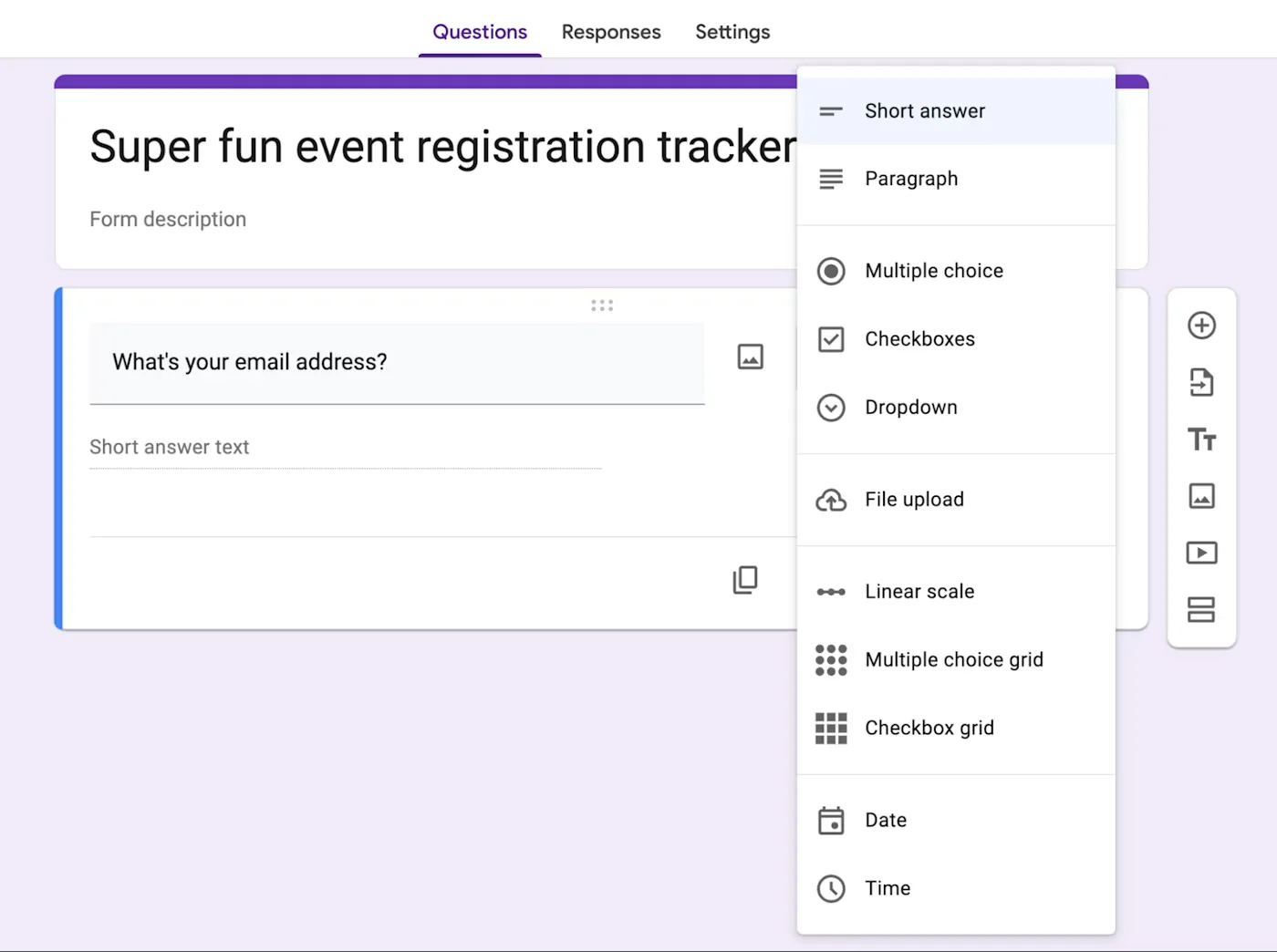 تعریف Google Forms