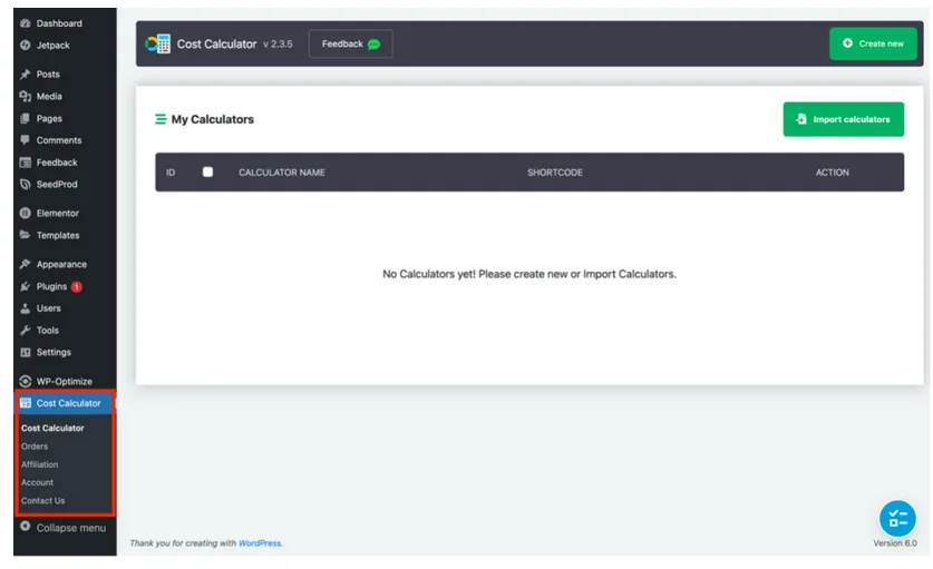 نحوه کار با افزونه فرم محاسبه هزینه و دریافت سفارش cost calculator