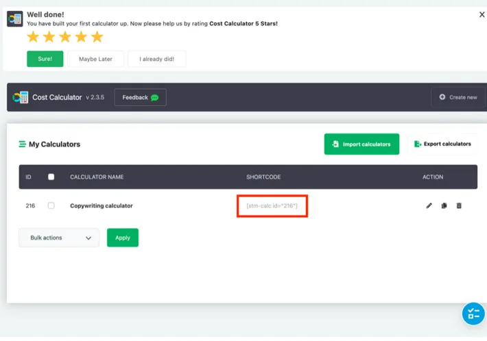 آموزش کار با افزونه محاسبه هزینه خدمات سایت cost calculator 