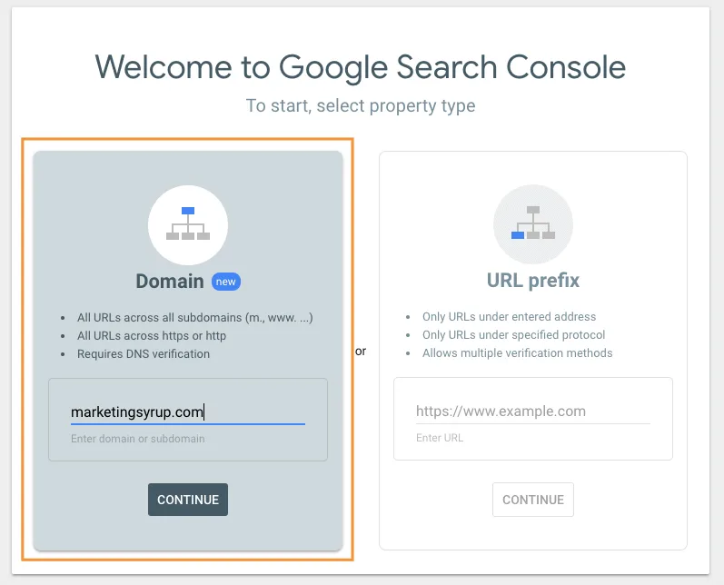 نحوه استفاده از URL Prefix در گوگل سرچ کنسول 