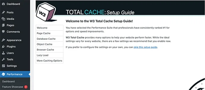 نصب پلاگین w3 total cache در وردپرس