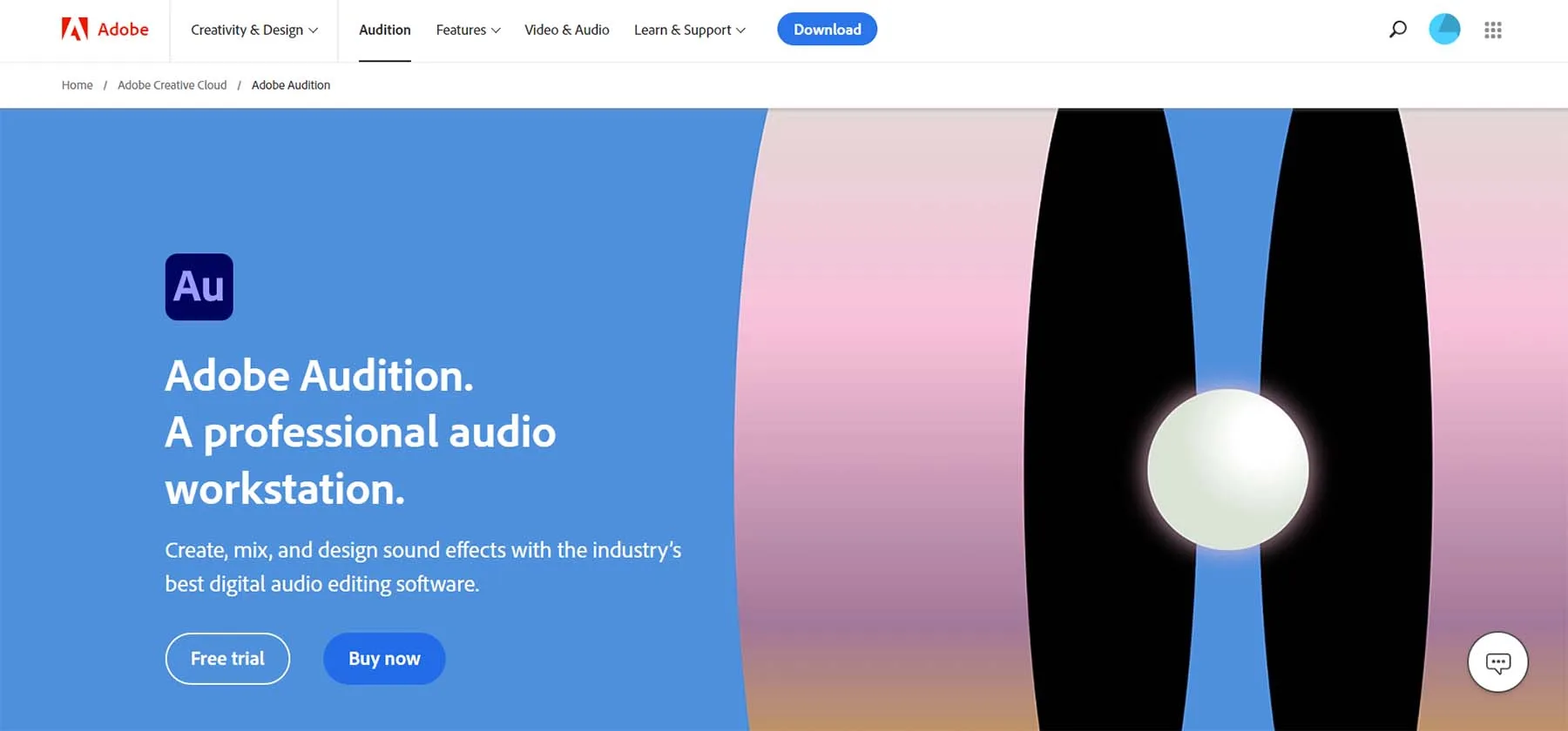سایت افزایش کیفیت صدا با هوش مصنوعی Adobe Audition