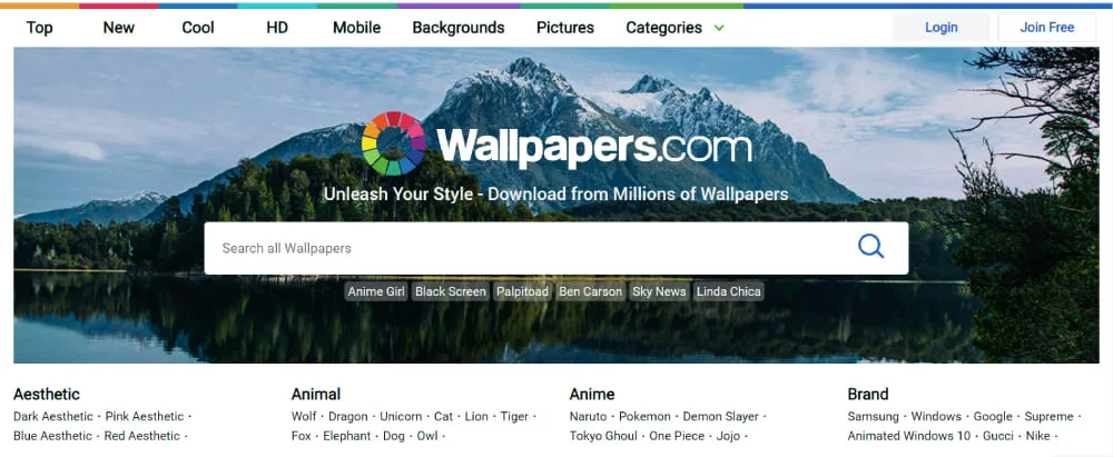 سایت برای عکس دسکتاپ - سایت دانلود والپیپر Wallpapers.com