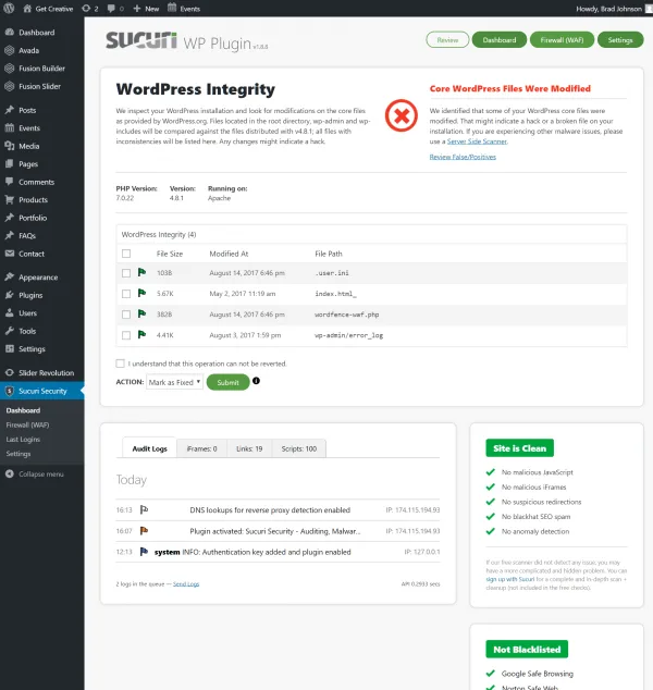 افزونه Sucuri Security برای افزایش امنیت در وردپرس