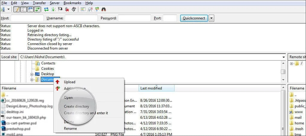 آموزش کار با FileZilla 
