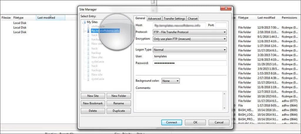 طریقه استفاده از FileZilla 