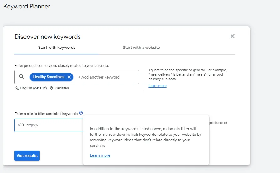 نحوه استفاده از Google Keyword Planner