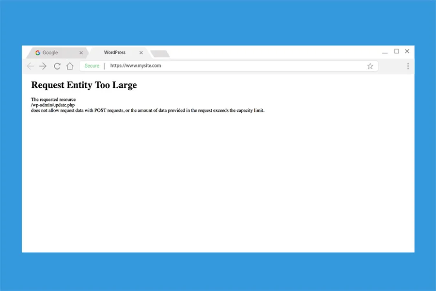 رفع ارور 413 Request Entity Too large Error در وردپرس