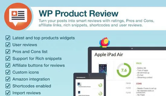 افزونه WP Product Review Pro | بهترین افزونه های نقد و بررسی محصولات در وردپرس 