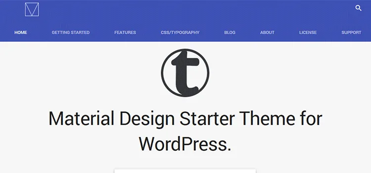 قالب متریال دیزاین وردپرسی Material Design Starter Theme