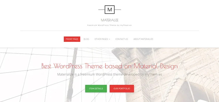 قالب متریال دیزاین وردپرسی Materialize