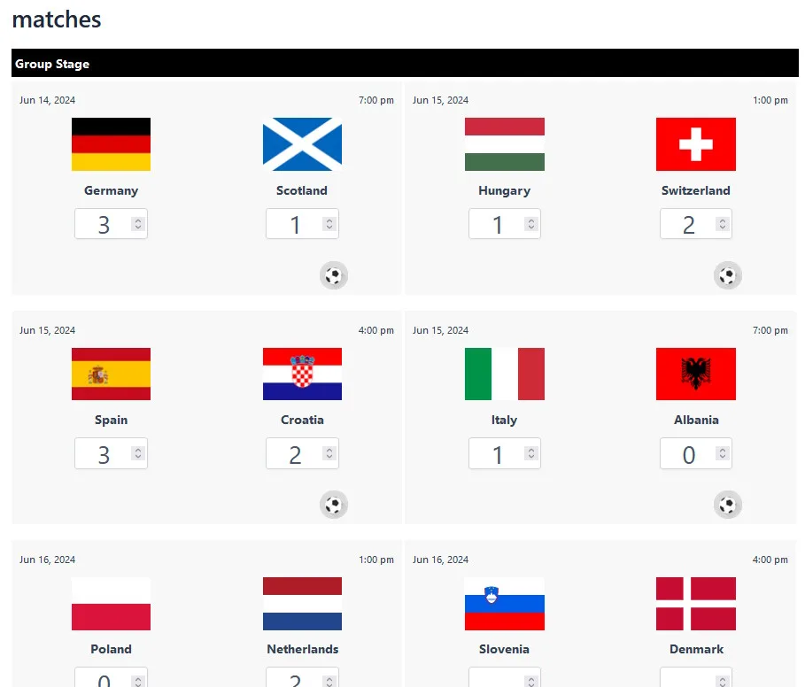 افزونه Football Pool 