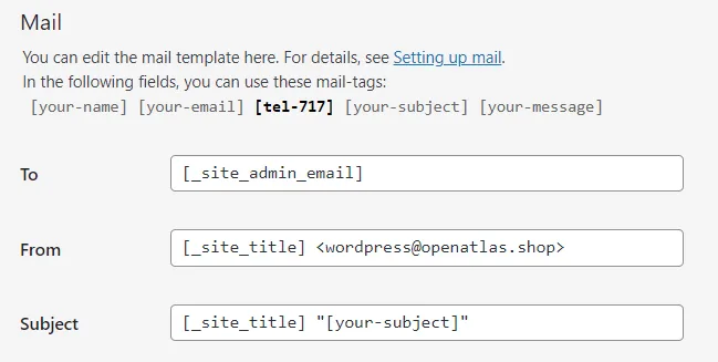 آموزش افزونه Contact Form 7