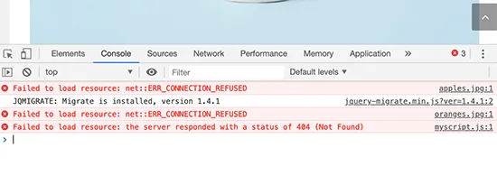 آموزش رفع خطای Failed To Load Resource در وردپرس