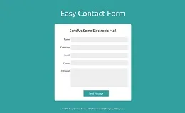 فرم تماس ساده و راحت Contact Form Clean and Simple