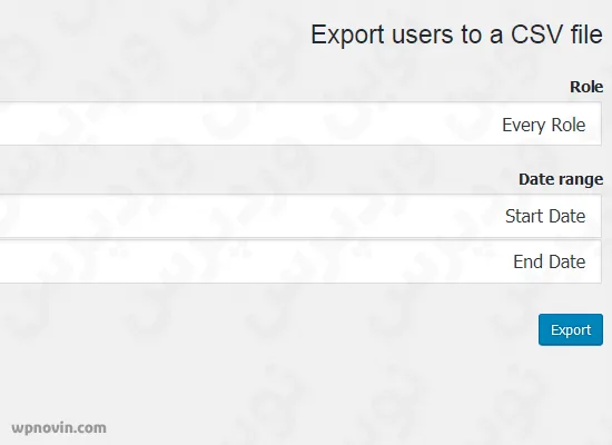 تهیه خروجی از اطلاعات کاربران در وردپرس | افزونه Export User Data