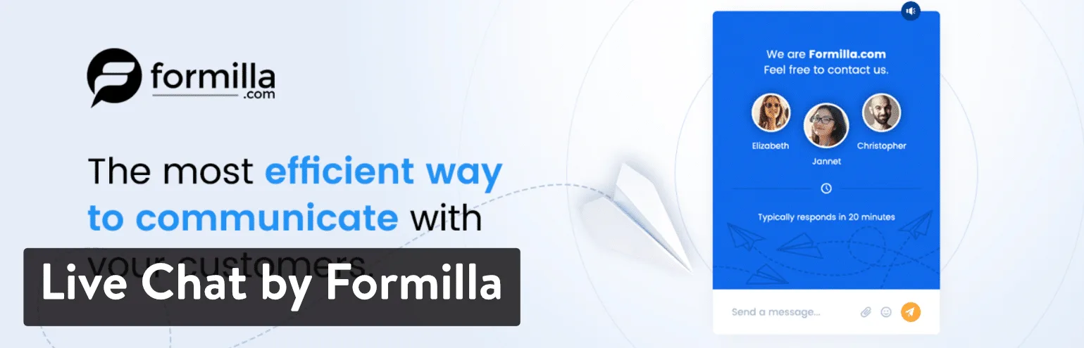 3- افزونه Live Chat by Formilla | بهترین افزونه های چت آنلاین وردپرس