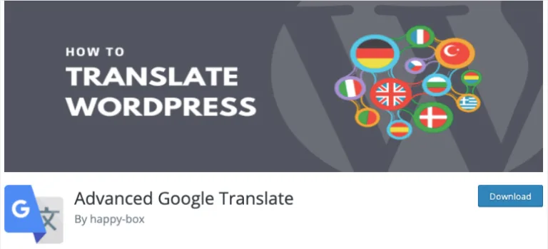 افزونه دو زبانه برای وردپرس Advanced Google Translate