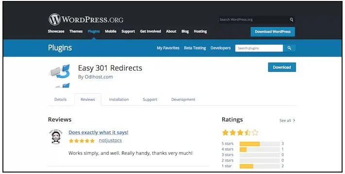 افزونه تغییر مسیر وردپرس Easy 301 Redirects