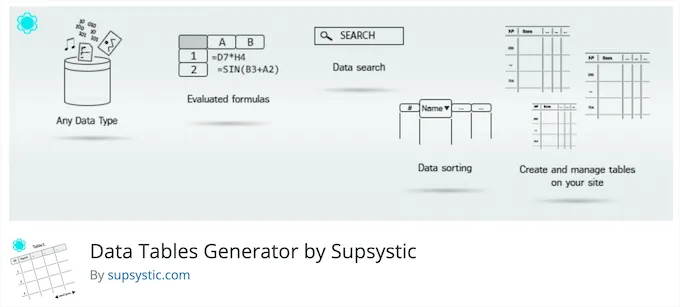 4- افزونه Data Tables Generator | معرفی بهترین پلاگین برای رسم جدول در وردپر