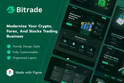 Bitrader - Crypto, قالب سایت فروش ارز دیجیتال