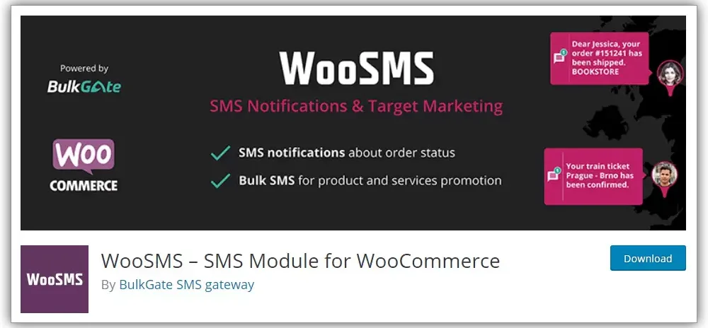 افزونه WooSMS | بهترین افزونه ارسال پیامک وردپرس 