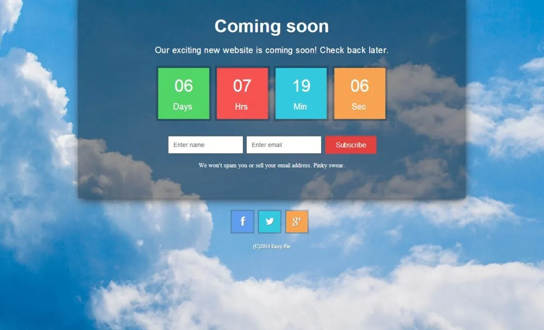 افزونه سایت در دست تعمیر EZP Coming Soon Page