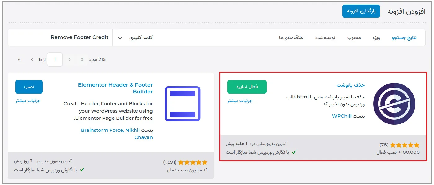 تغییر کپی رایت قالب وردپرس