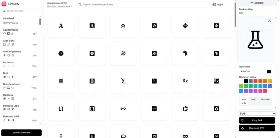سایت دانلود آیکون رایگان Iconbuddy