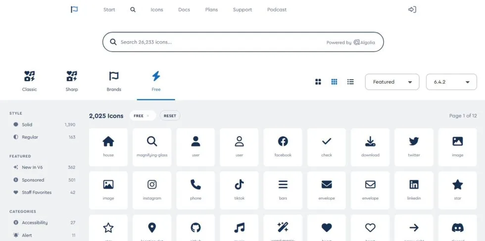 سایت دانلود آیکون رایگان Font Awesome