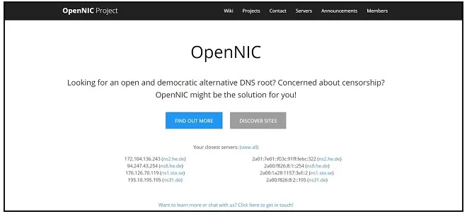 OpenNIC DNS | بهترین DNS های پرسرعت برای ایران