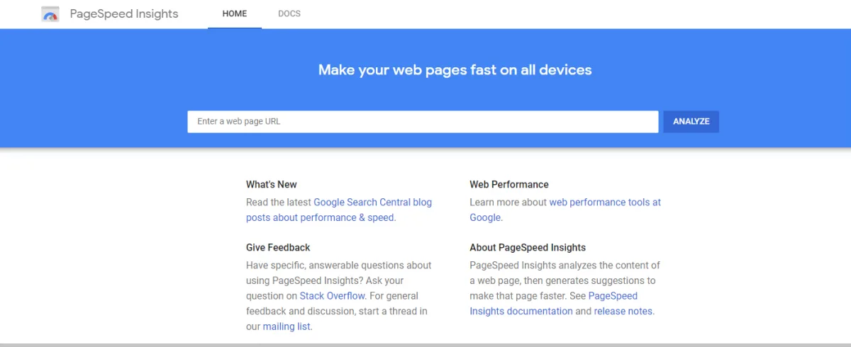 1- ابزار Google PageSpeed Insights | بهترین ابزارهای تست سرعت سایت