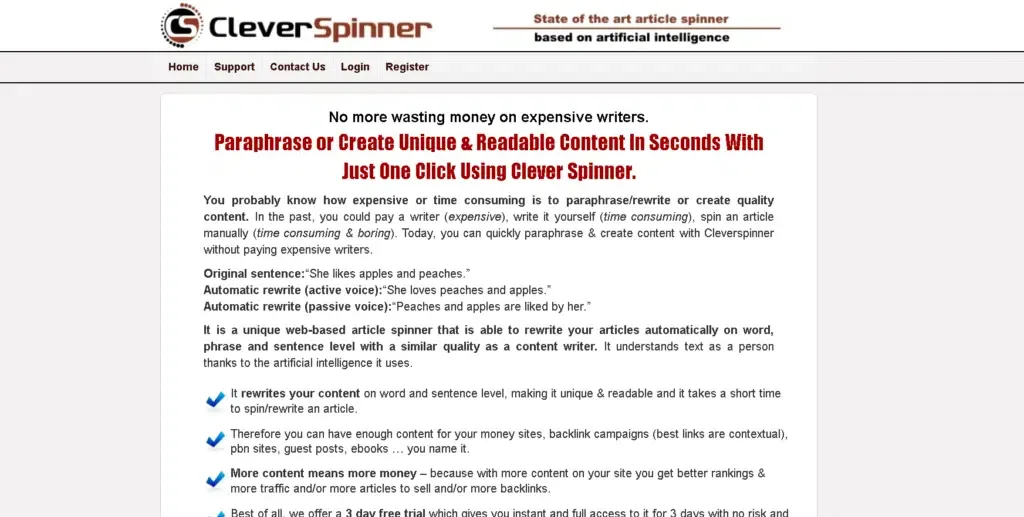 ابزار پارافریزر متن Clever Spinner