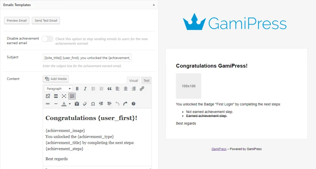 بهترین افزونه های سرگرمی وردپرس - افزونه گیمیفیکیشن GamiPress