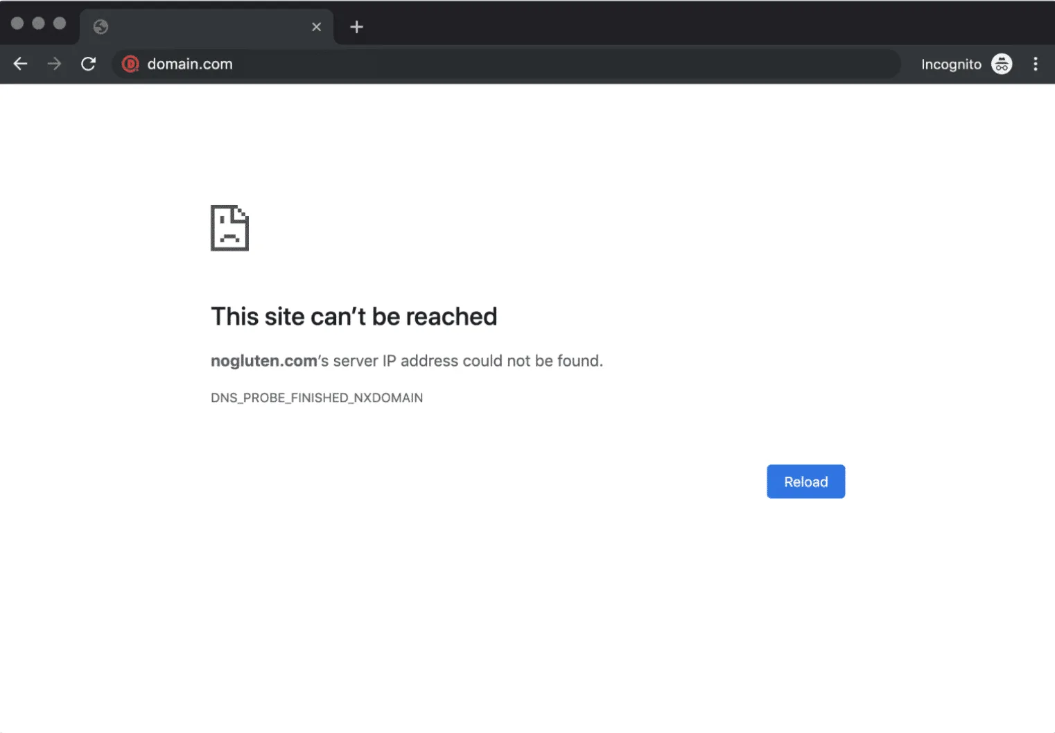 خطای DNS PROBE FINISHED NXDOMAIN