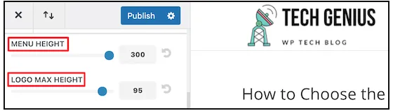آموزش تغییر اندازه لوگو در وردپرس