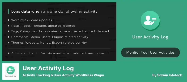 افزونه دریافت گزارش از عملکرد کاربران در وردپرس User Activity Log