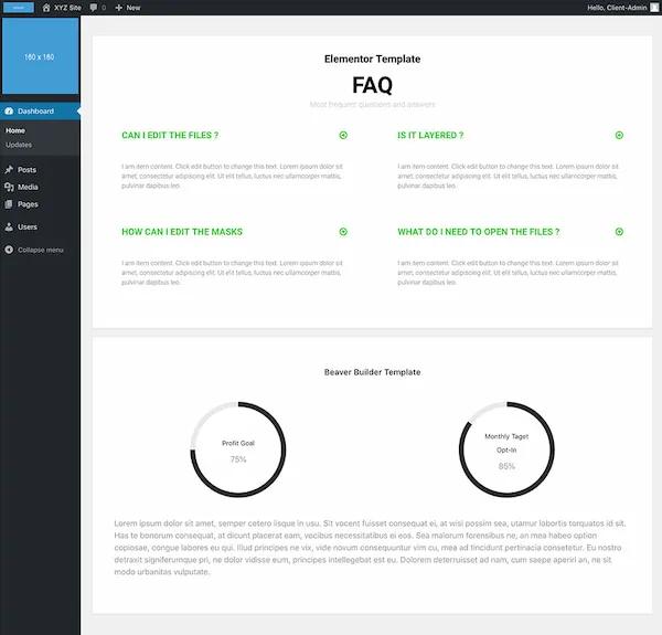 پلاگین سفارشی ‌سازی پیشخوان وردپرس White Label CMS