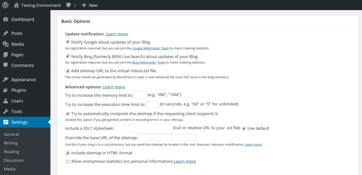 2- آموزش تنظیمات افزونه Google XML Sitemaps