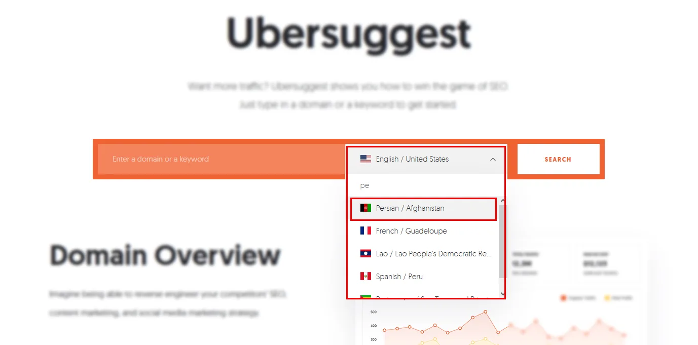 آموزش پیدا کردن کمات کلیدی با ابزار Ubersuggest