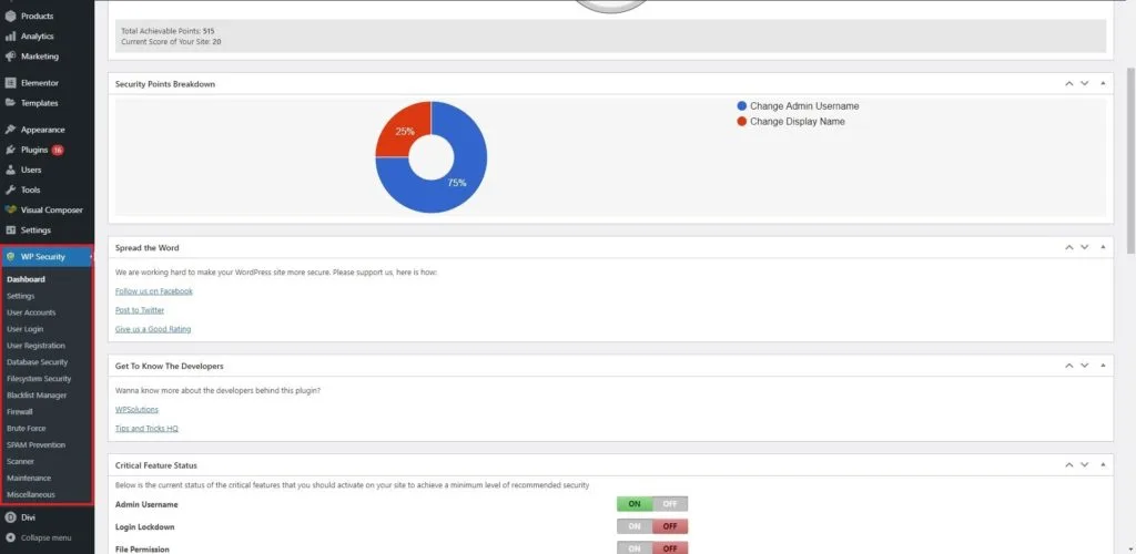 آموزش افزونه All In One WP Security & Firewall 