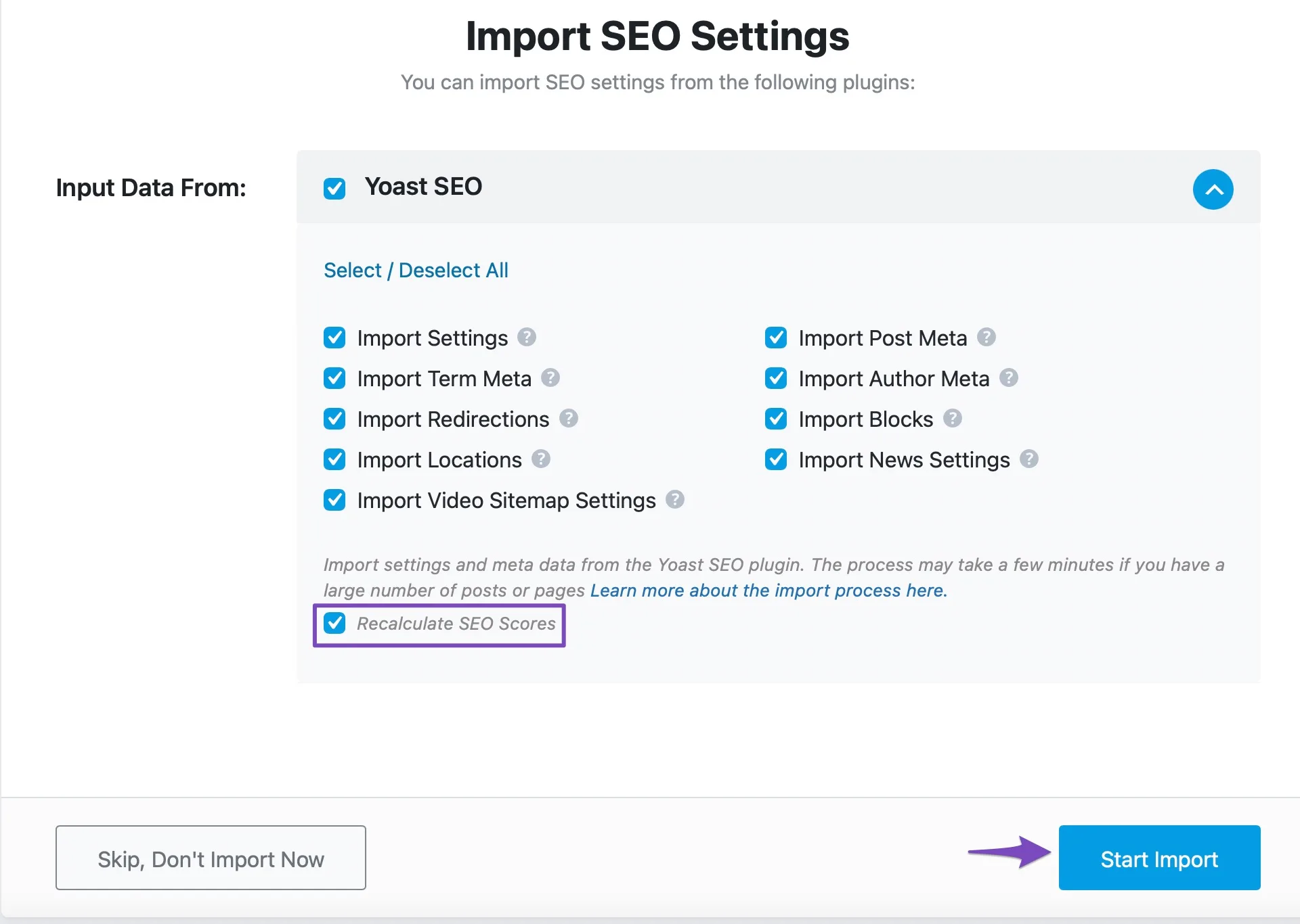انتقال اطلاعات از Yoast SEO به RankMath