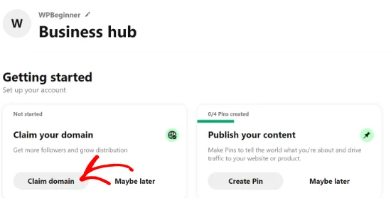 نحوه گرفتن تأیید سایت وردپرس در Pinterest 