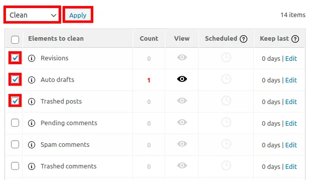 آموزش تنظیمات افزونه Advanced Database Cleaner