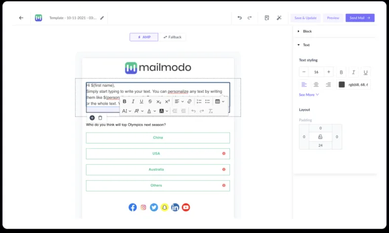 سیستم Mailmodo | بهترین سرویس ایمیل مارکتینگ
