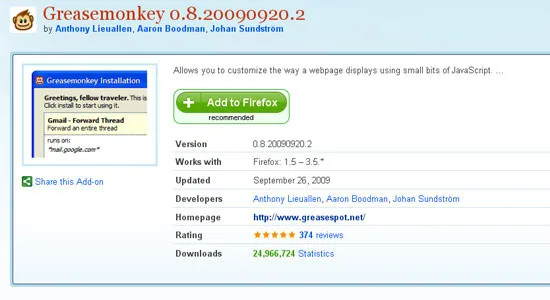 افزودنی Greasemonkey | بهترین افزونه فایرفاکس برای طراحان سایت