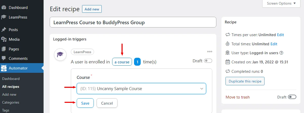 آموزش اتوماتیک کردن کارها در وردپرس با Uncanny Automator