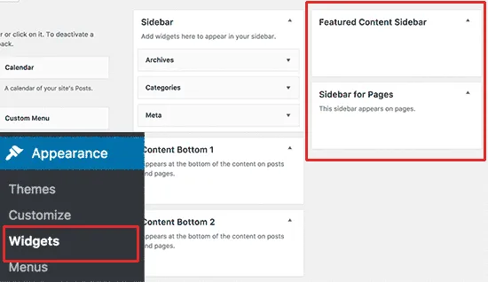 آموزش ساخت سایدبار سفارشی با Custom Sidebars