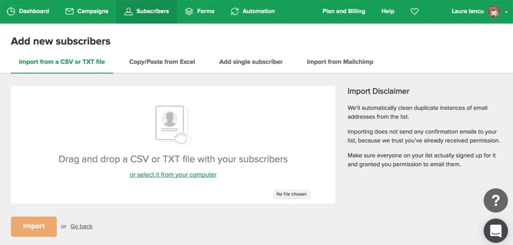 نحوه ثبت نام در Mailerlite