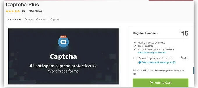 بهترین افزونه های ضد اسپم (هرزنامه) وردپرس - افزونه وردپرس Captcha Plus